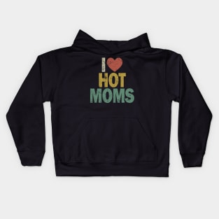 I Heart Hot Moms Kids Hoodie